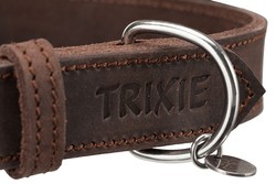 TRIXIE Rustic Obroża psa skórzana z naturalnej skóry brązowa 34–40cm/3cm SM