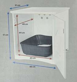 TRIXIE Szafka schowek budka na kuwetę kota psa domek do łazienki pokoju