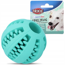 TRIXIE Zabawka piłka miętowa na przysmaki smakołyki dla psa czyści zęby 6cm