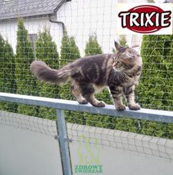 TRIXIE siatka ochronna dla kota na balkon okno osłona okna balkonu 8 x 3 m