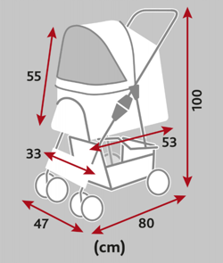 TRIXIE wózek spacerowy transporter na kółkach spacerówka psa kota do 15kg